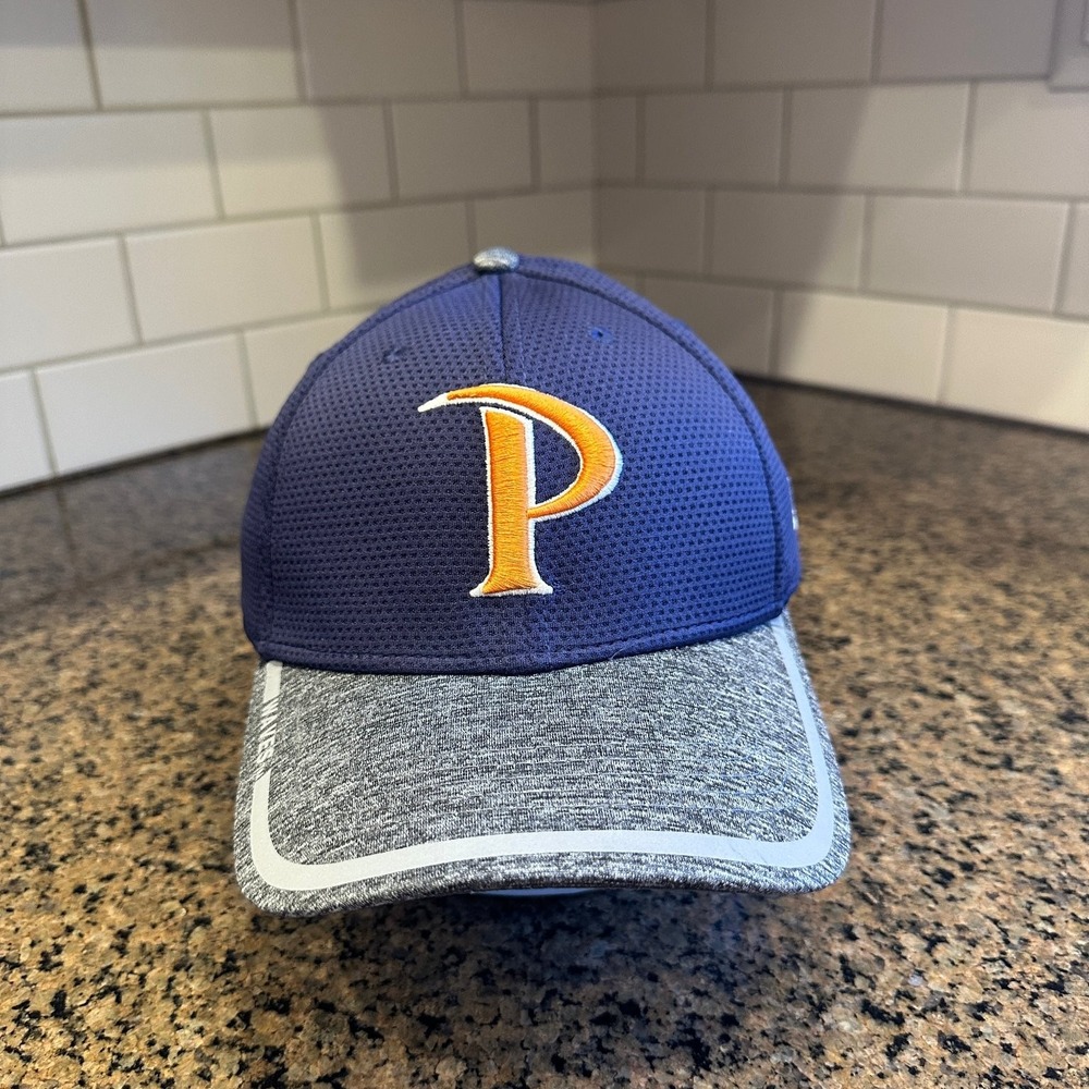 Pepperdine Waves New Era 39THIRTY Flex Hat Men's M/L Navy Heather Grey P Logo